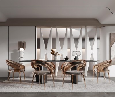 现代餐厅3D模型下载